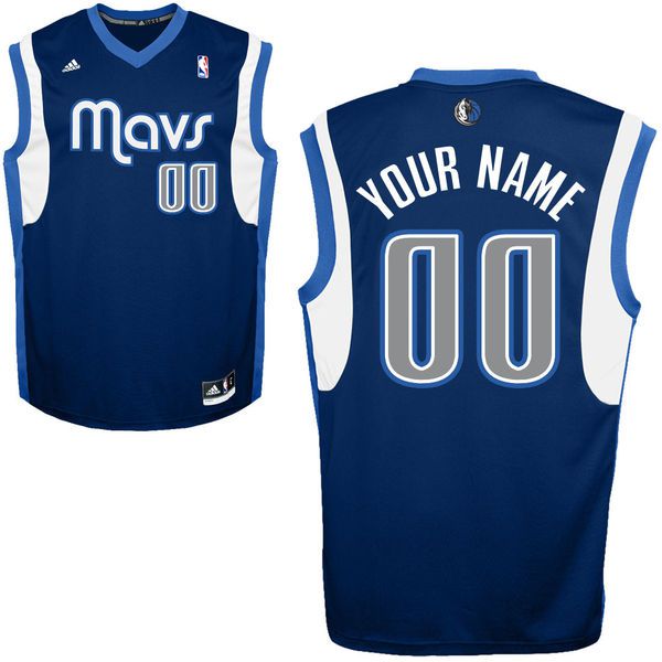 Adidas Dallas Mavericks Youth Custom Replica Alternate Blue NBA Jersey->customized nba jersey->Custom Jersey